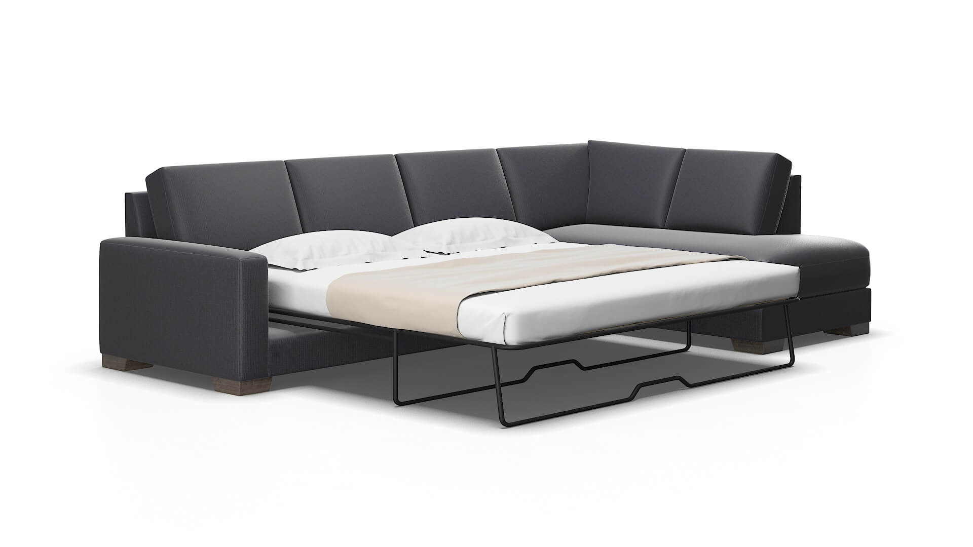 London Parker charcoal Panel sleeper Espresso Legs  2