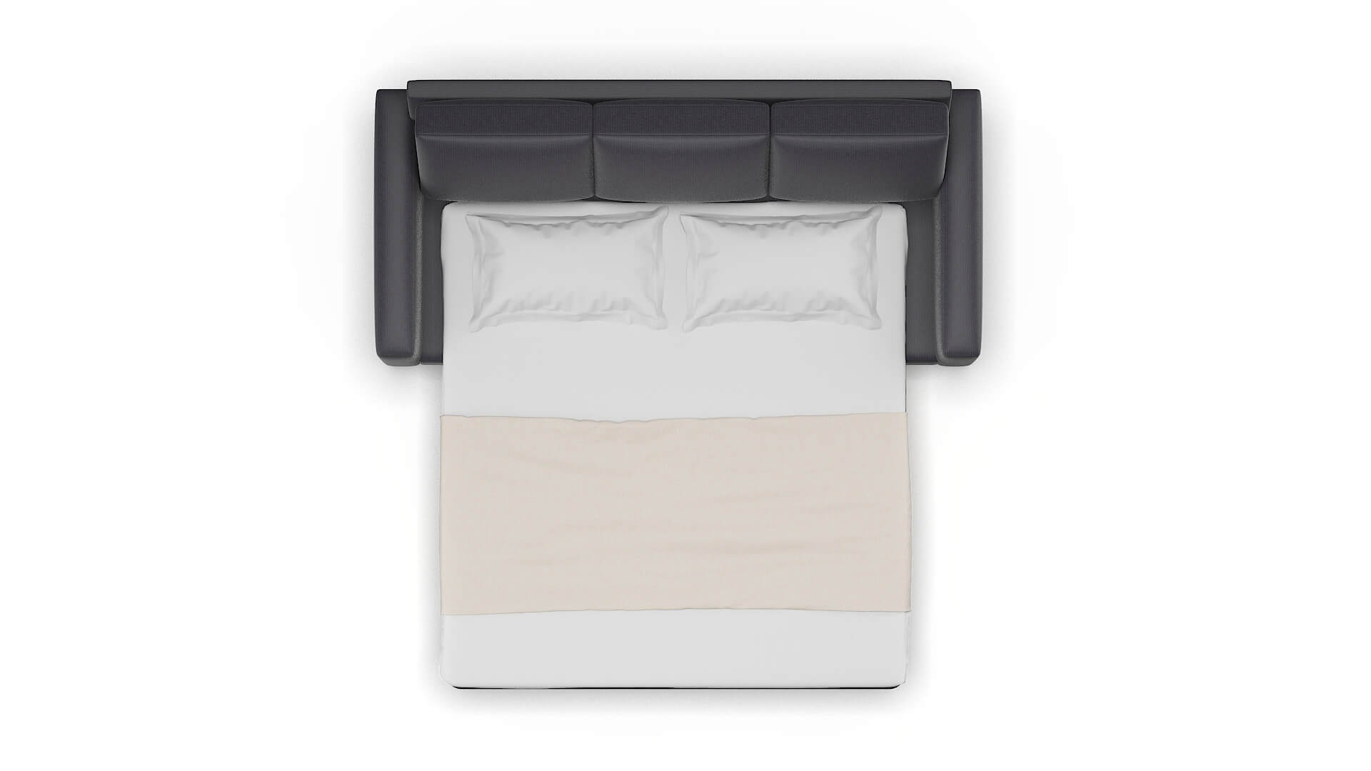 London Parker Charcoal Sofa Sleeper Espresso legs 3