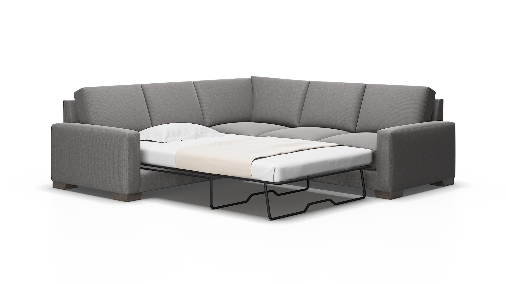 London Parker graphite Sectional sleeper Espresso Legs  2