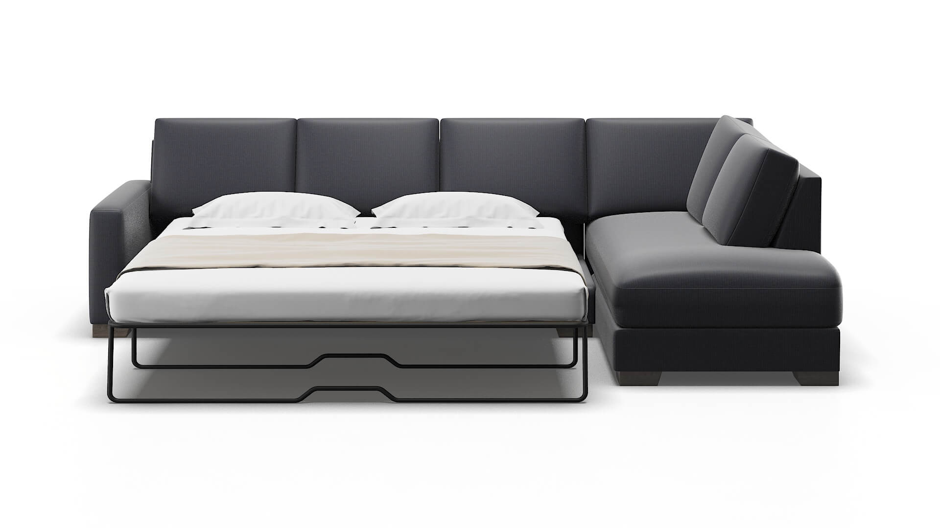 London Parker Midnight Panel Sleeper Espresso legs 1