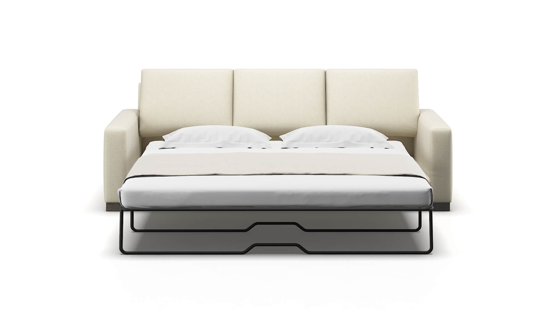 London Phoenix Ivory Sofa Sleeper Espresso legs 1