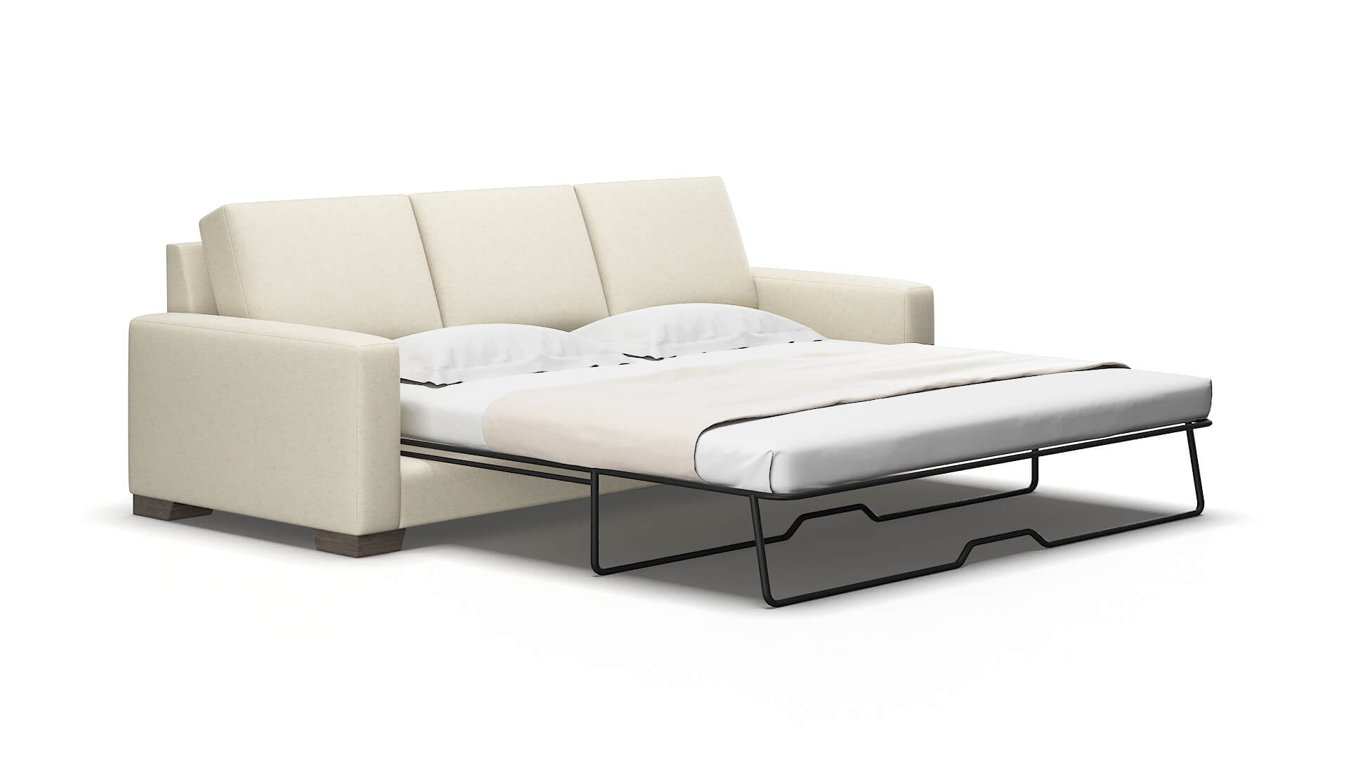 London Phoenix Ivory Sofa Sleeper espresso legs 2