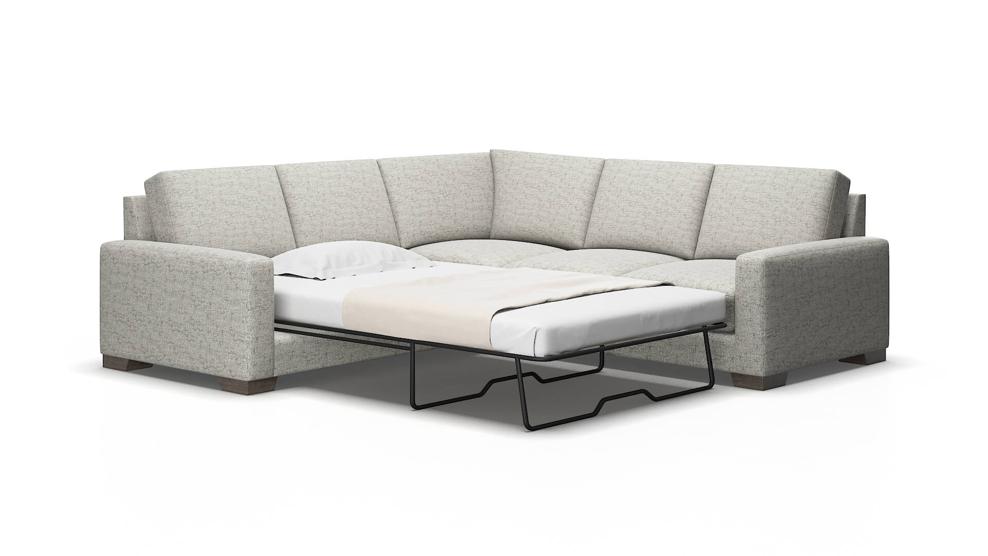 London Prime gravel Sectional sleeper Espresso Legs  2