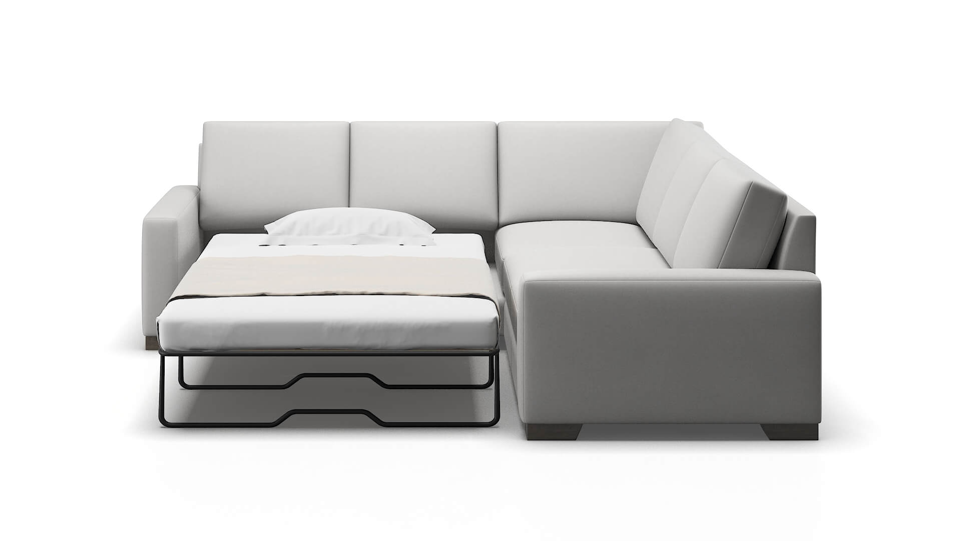 London Prisma Steam Sectional Sleeper Espresso legs 1