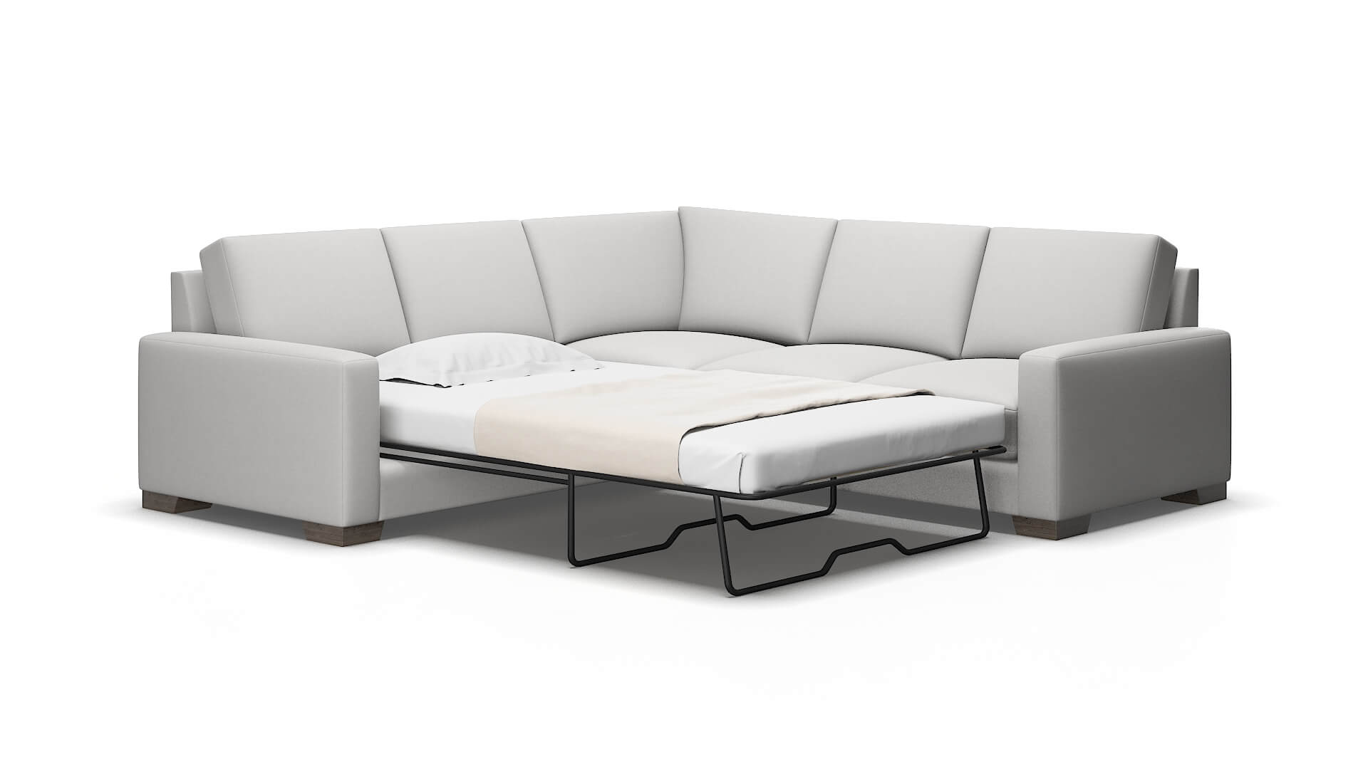 London Prisma Steam Sectional Sleeper Espresso legs 2