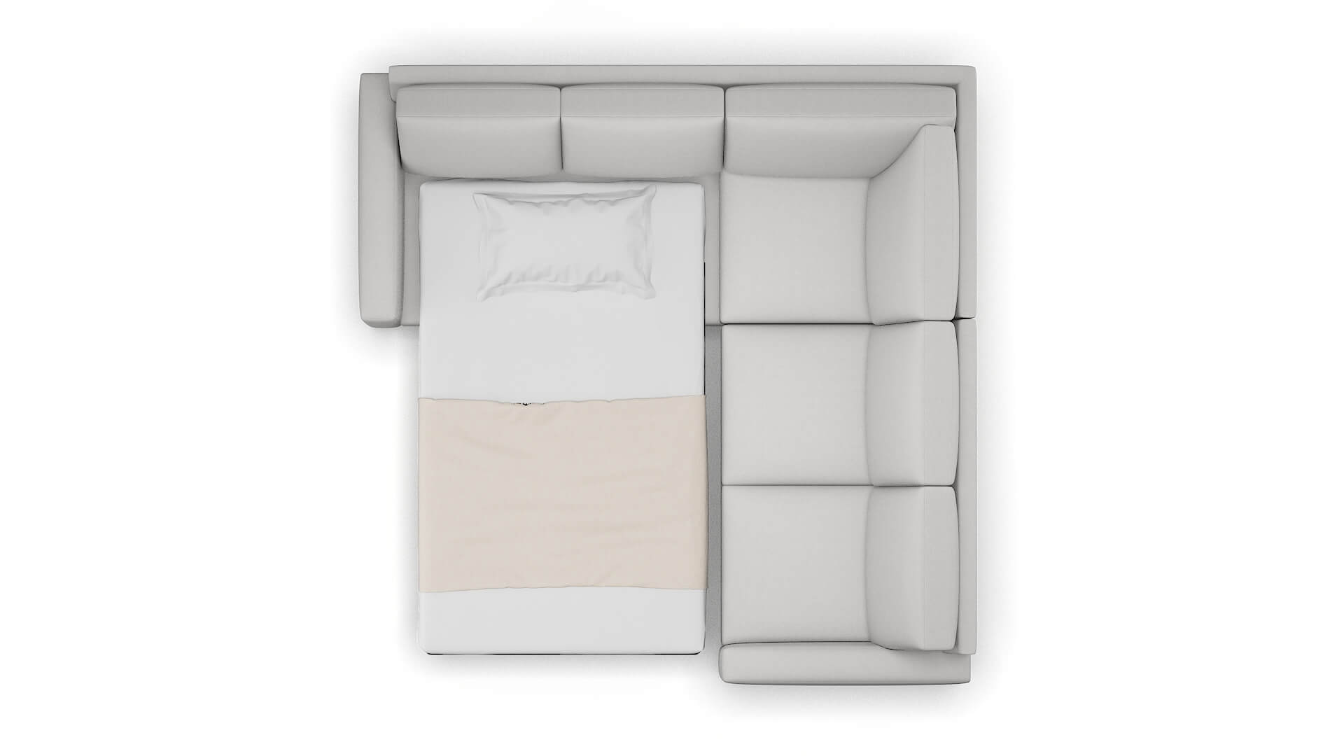 London Prisma Steam Sectional Sleeper Espresso legs 3