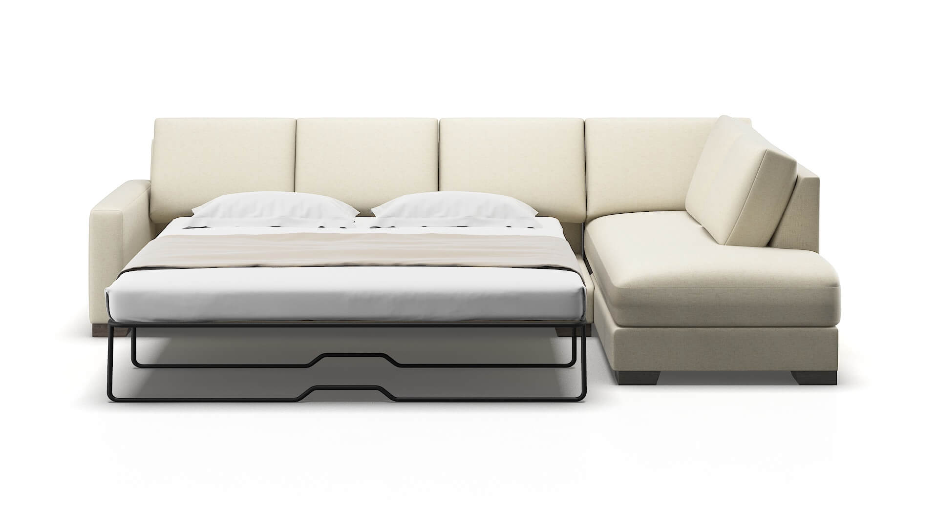 London Redondo Oyster Panel Sleeper Espresso legs 1