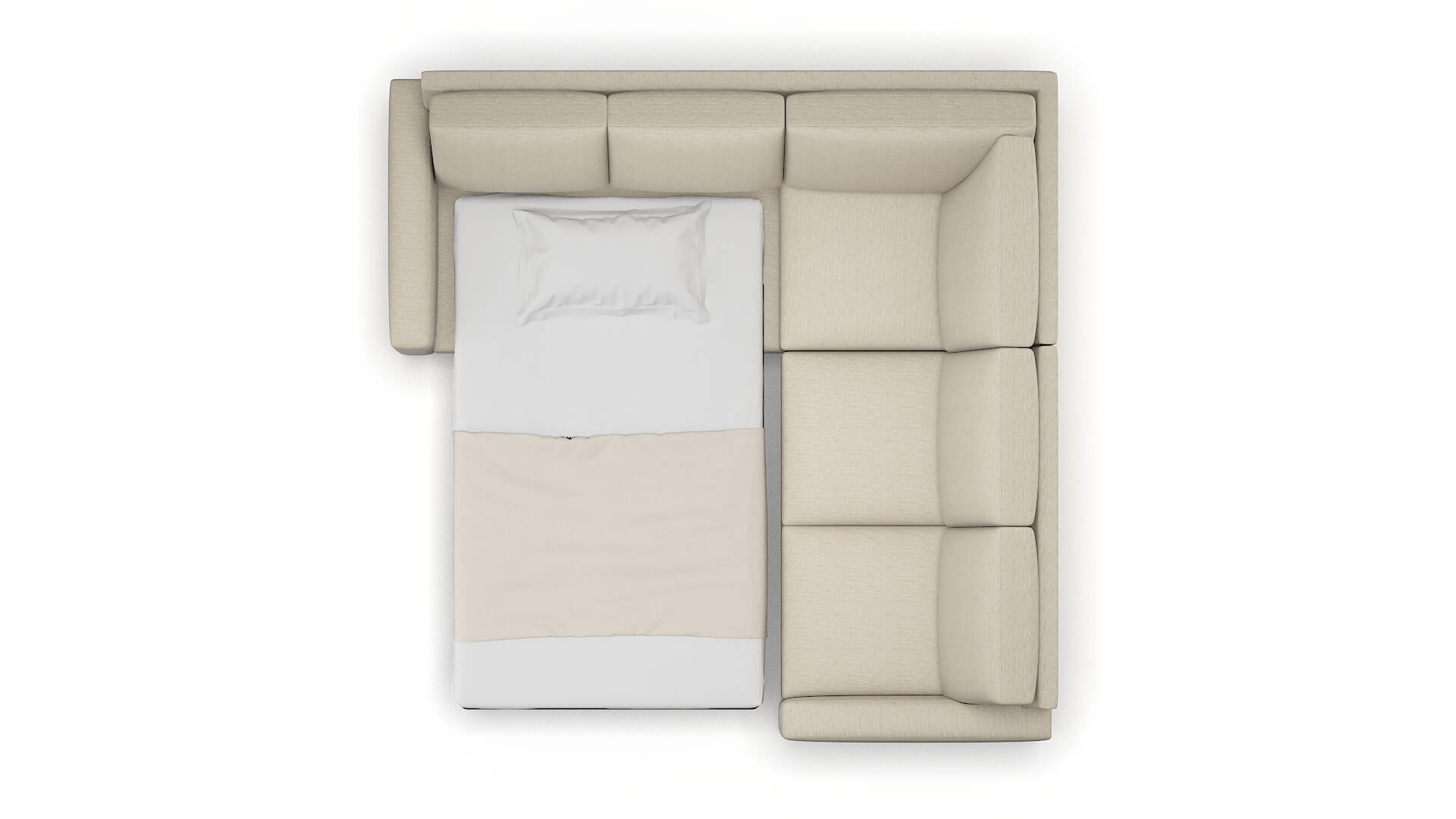 London Rocket Dove Sectional Sleeper Espresso legs 3