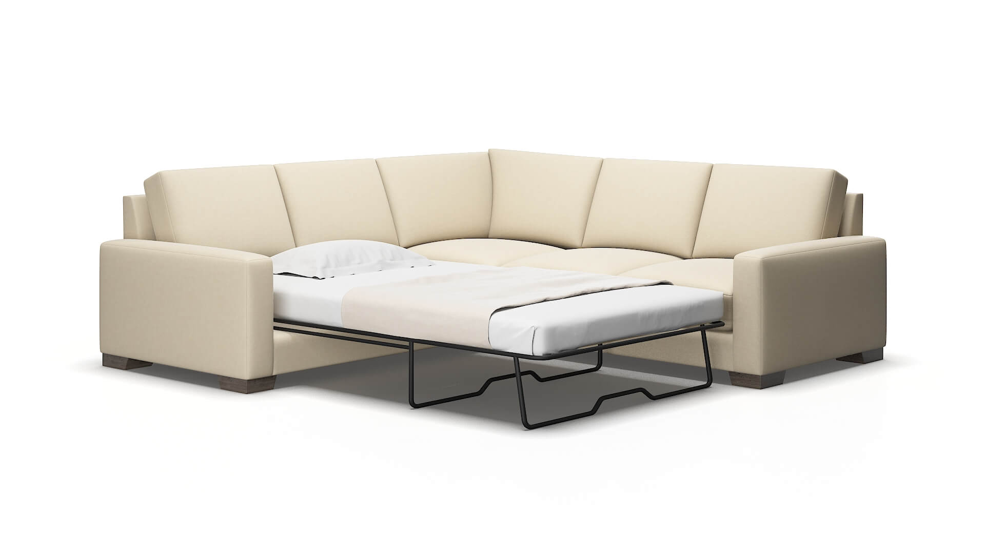 London Rocket sand Sectional sleeper Espresso Legs  2
