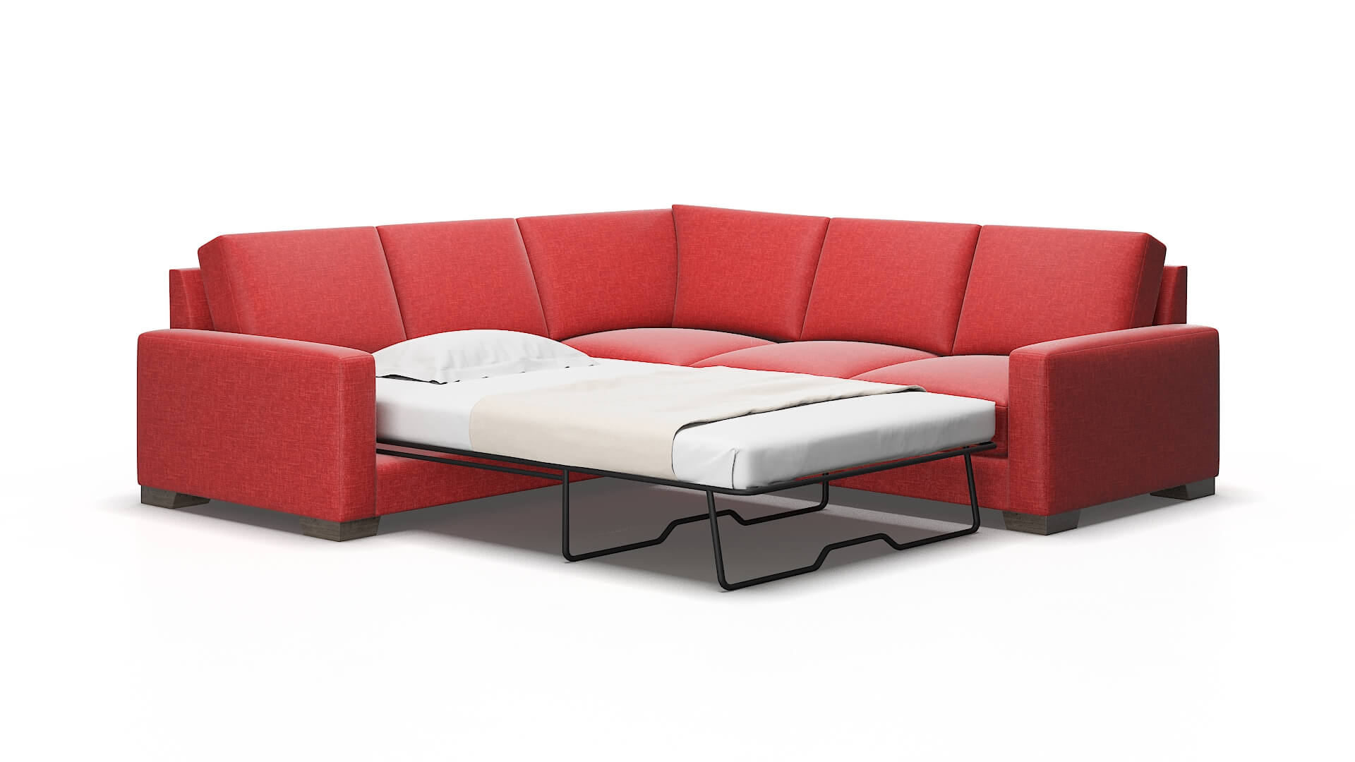 London Royale Berry Sectional Sleeper espresso legs 2