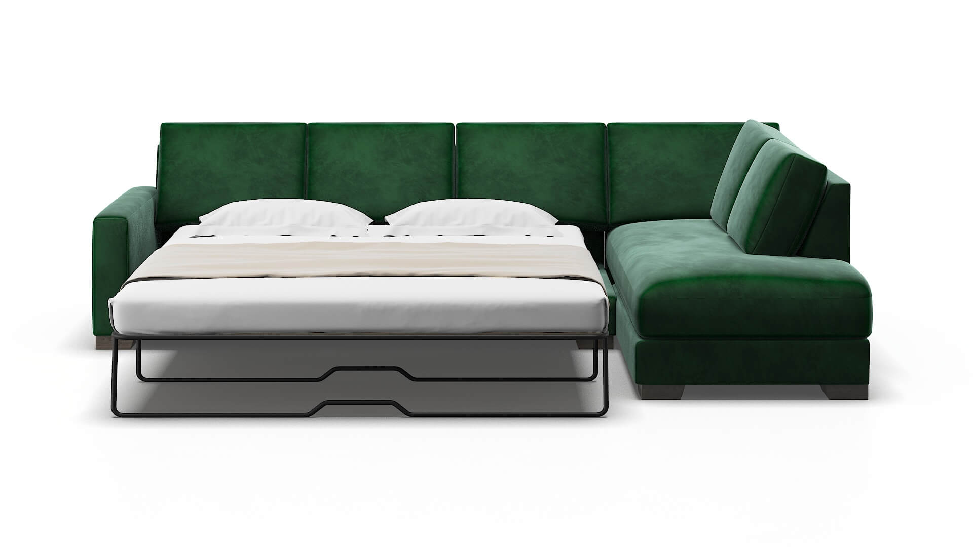 London Royale Evergreen Panel Sleeper Espresso legs 1