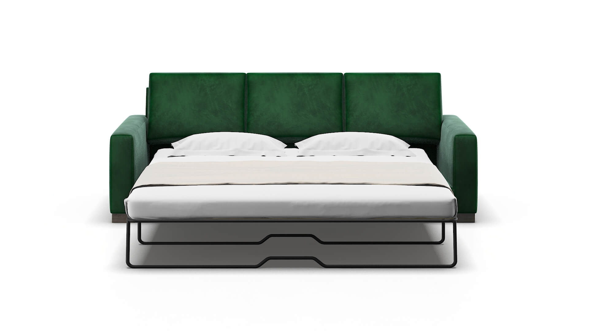 London Royale Evergreen Sofa Sleeper Espresso legs 1