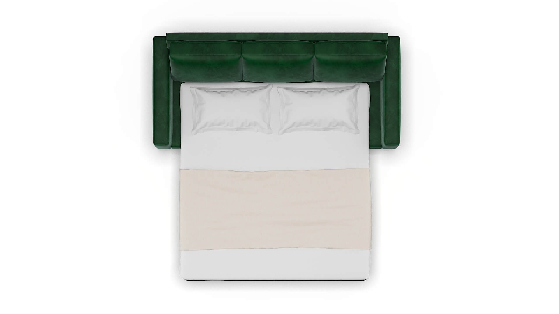 London Royale Evergreen Sofa Sleeper Espresso legs 3