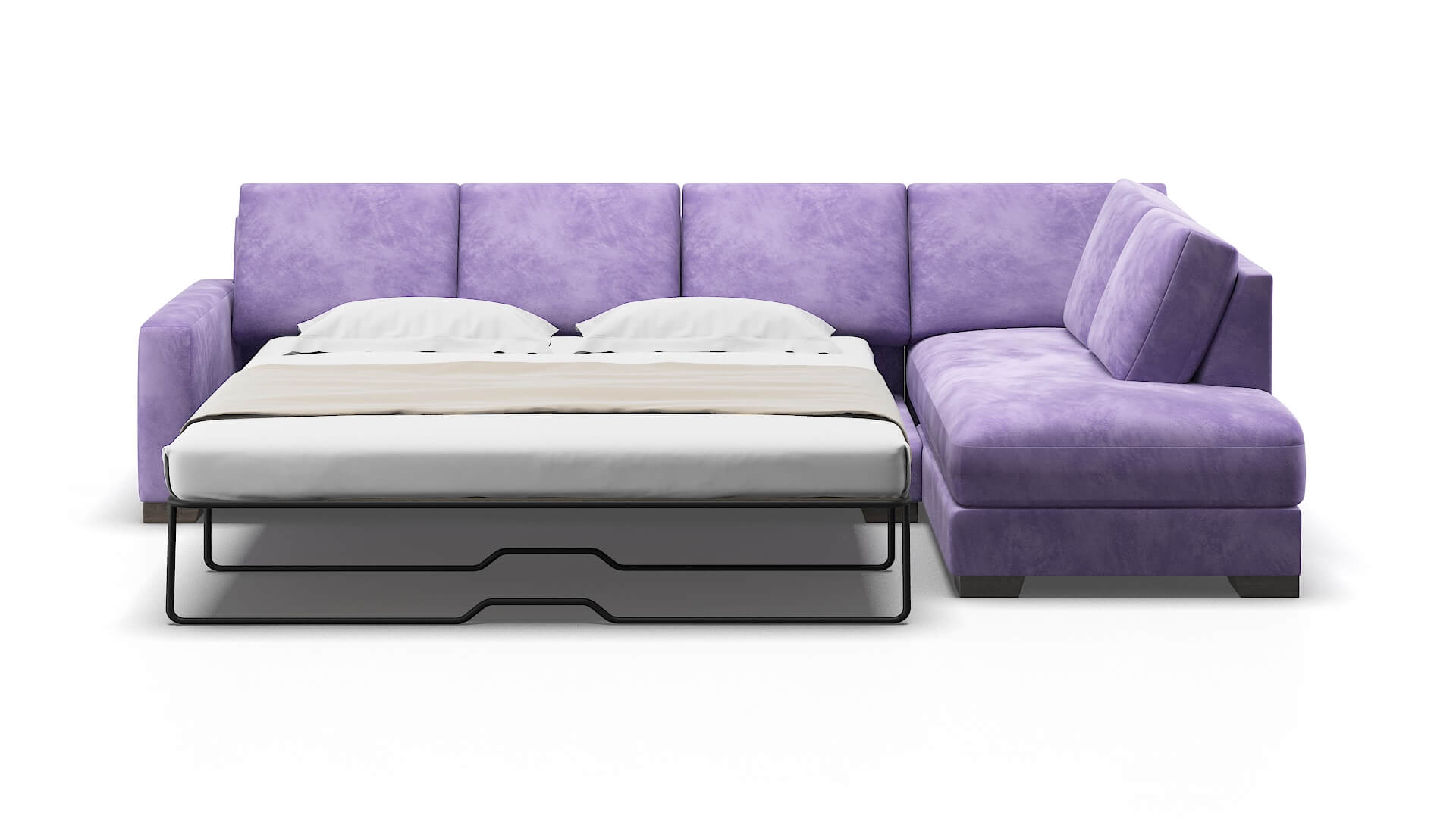 London Royale Lavender Panel Sleeper Espresso legs 1