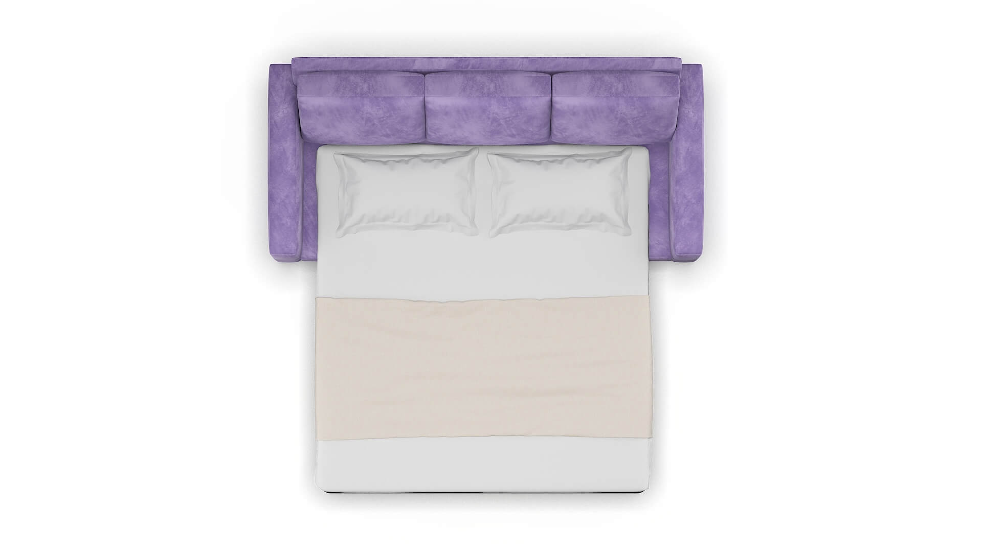 London Royale Lavender Sofa Sleeper Espresso legs 3