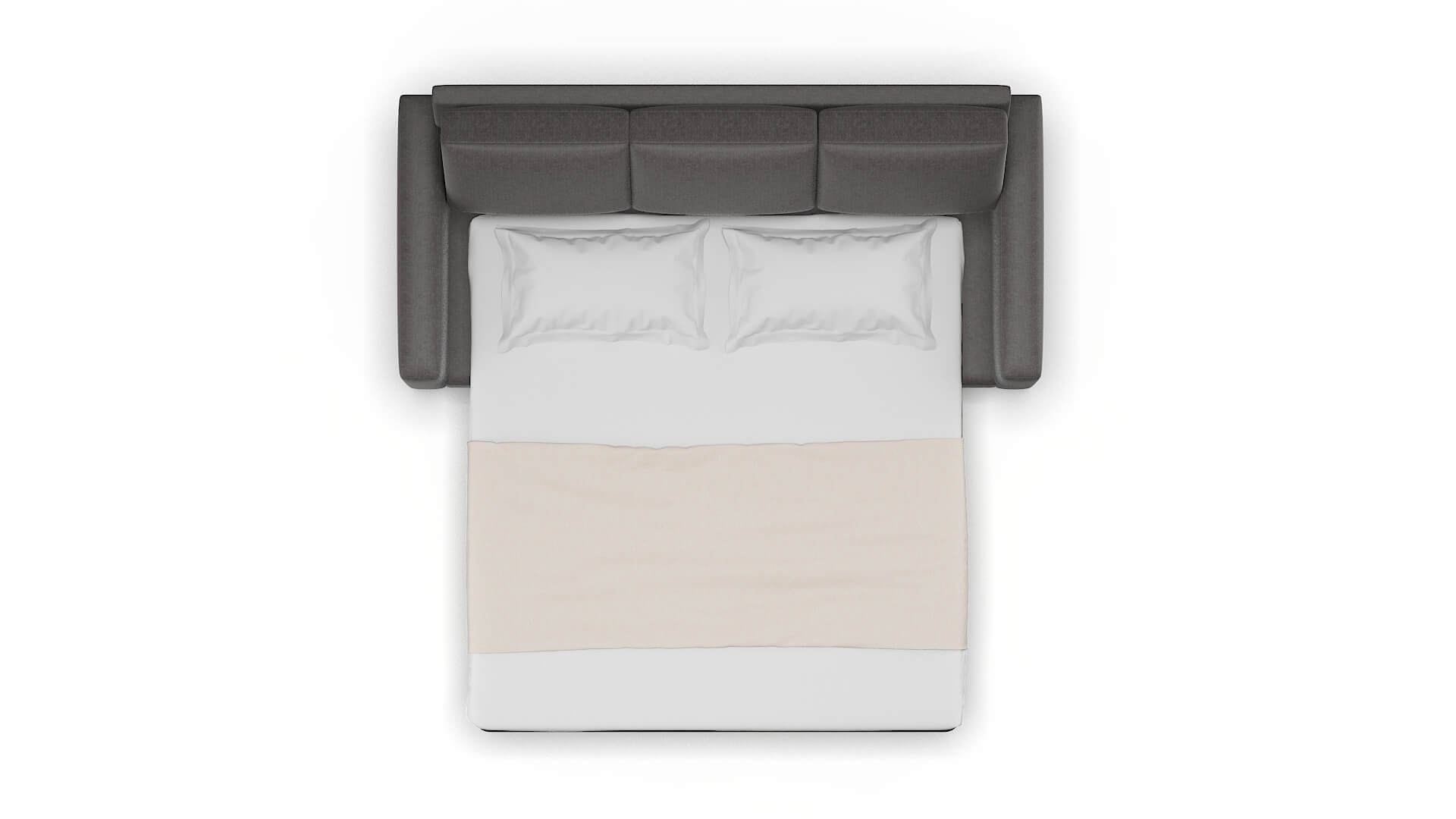 London Sasha Grey Sofa Sleeper Espresso legs 3