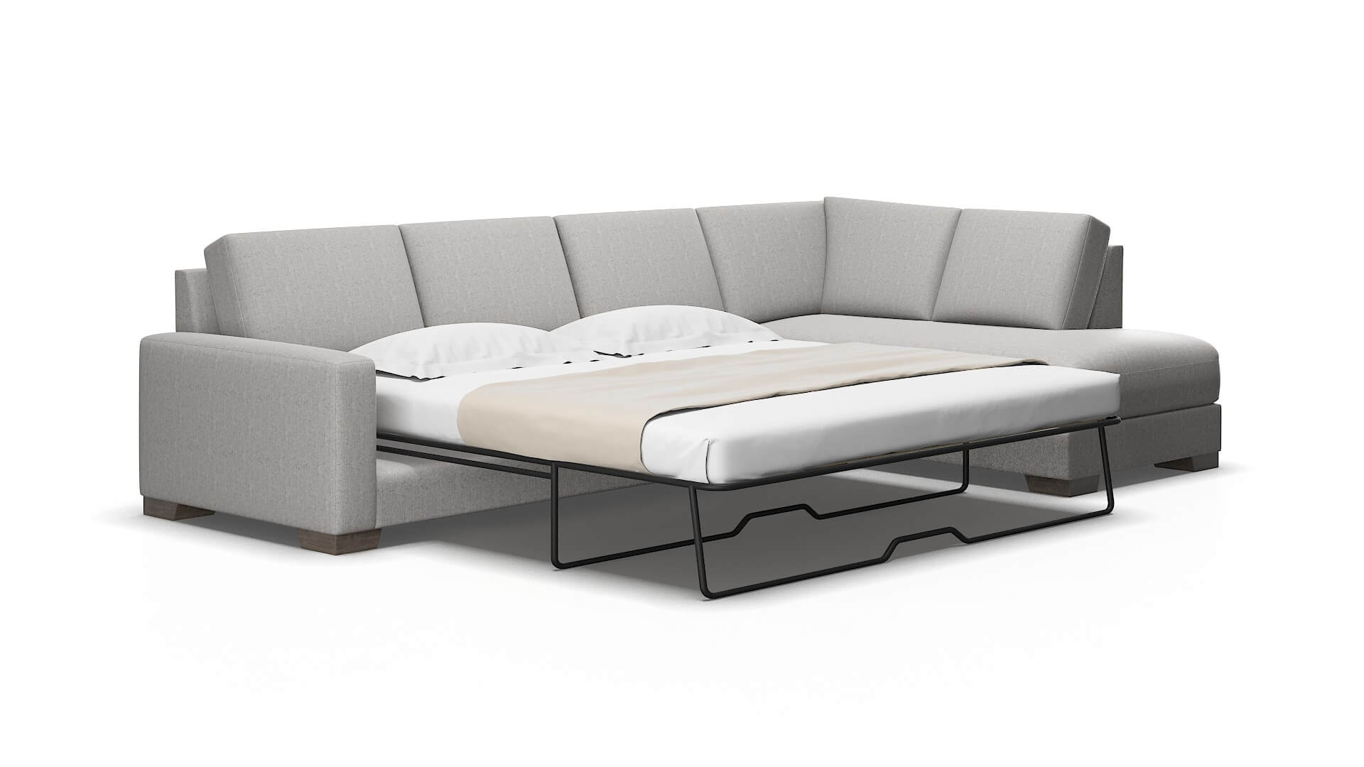 London Sasha Silver Panel Sleeper Espresso legs 2