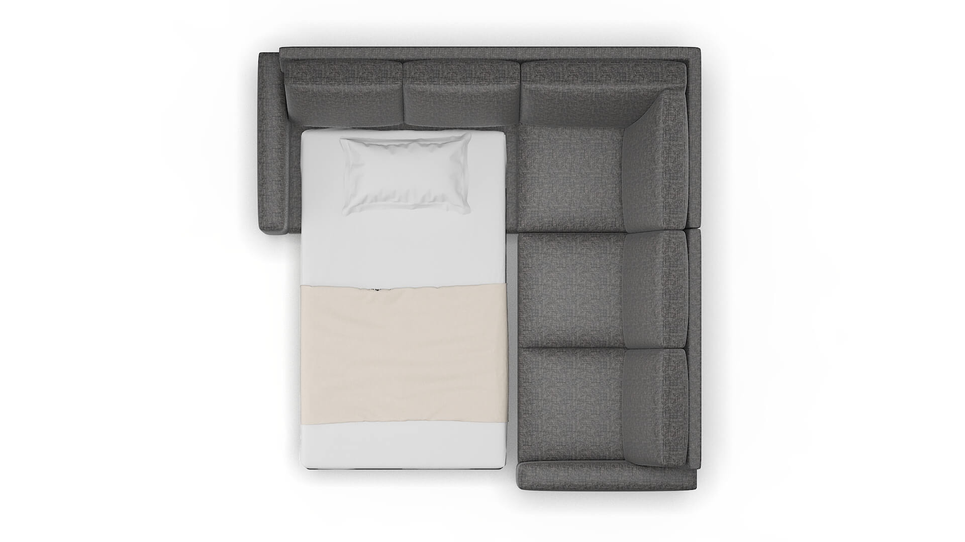 London Sosoftness 51 Sectional Sleeper Espresso legs 3