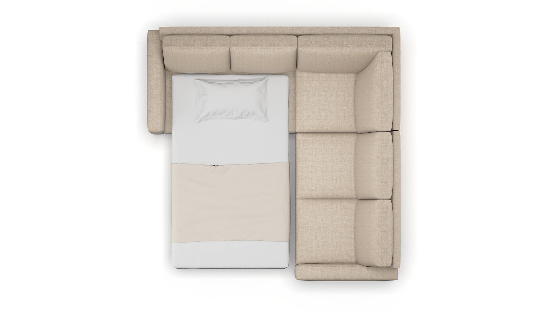 London Sosoftness 74 Sectional Sleeper Espresso legs 3