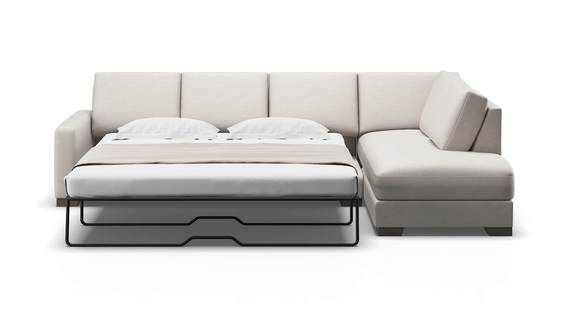 London Suave Dove Panel Sleeper Espresso legs 1