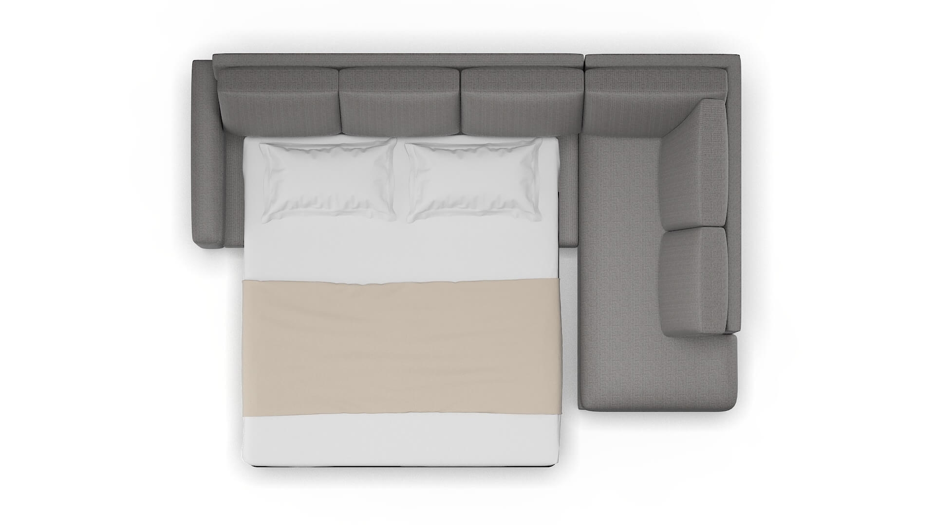 London Terrain Oatmeal Panel Sleeper Espresso legs 3