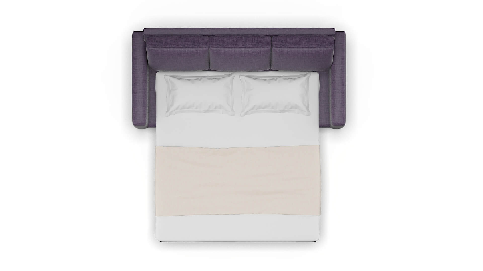 London Tess Blackberry Sofa Sleeper Espresso legs 3