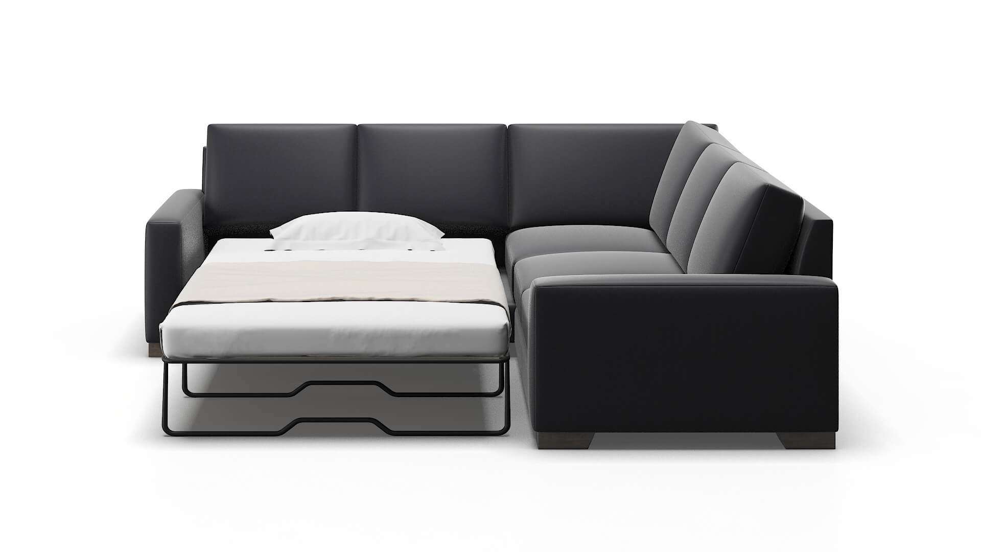 London Urban_d Eclipse Sectional Sleeper Espresso legs 1