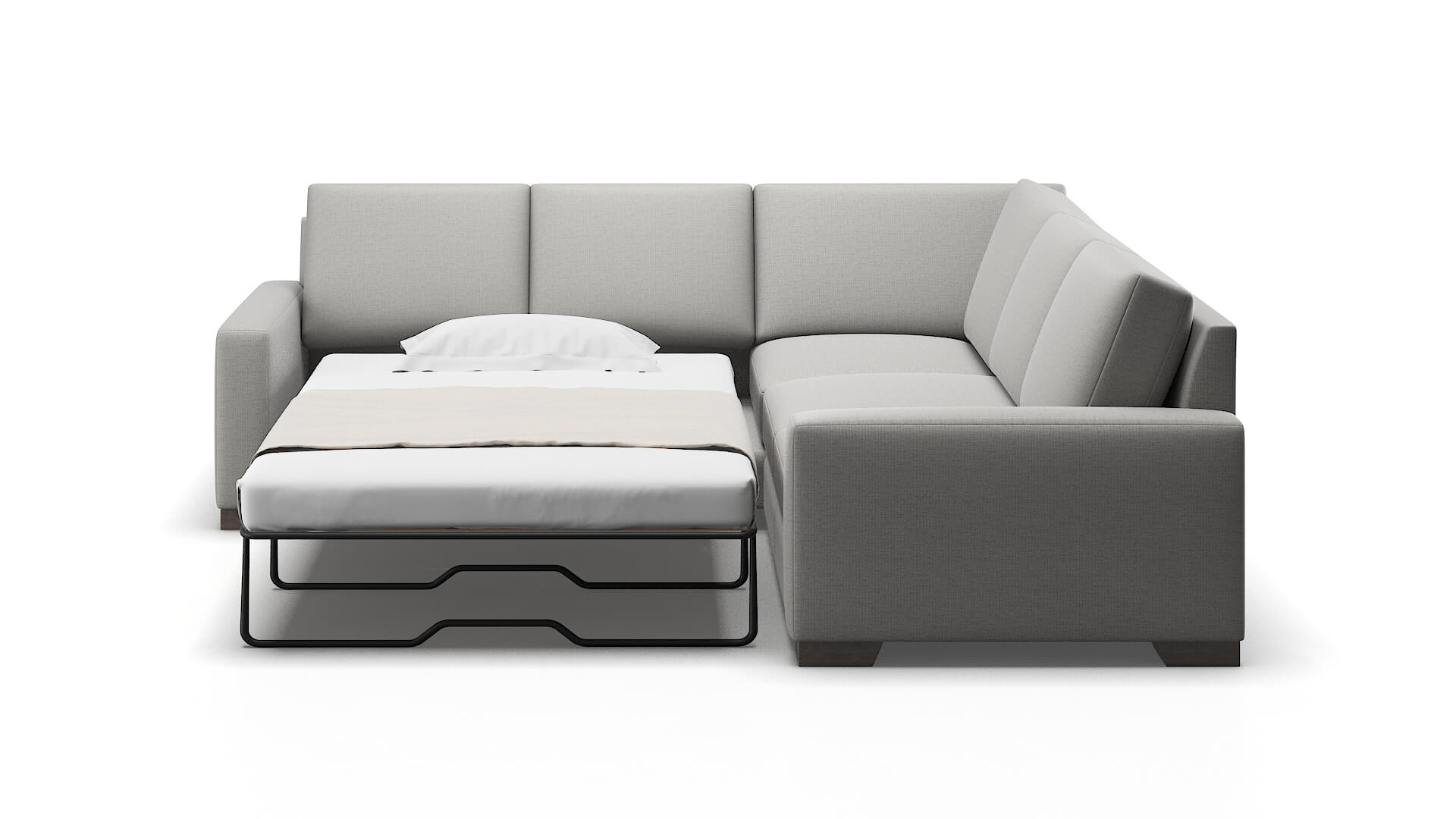 London Urban_d Pepper Sectional Sleeper Espresso legs 1