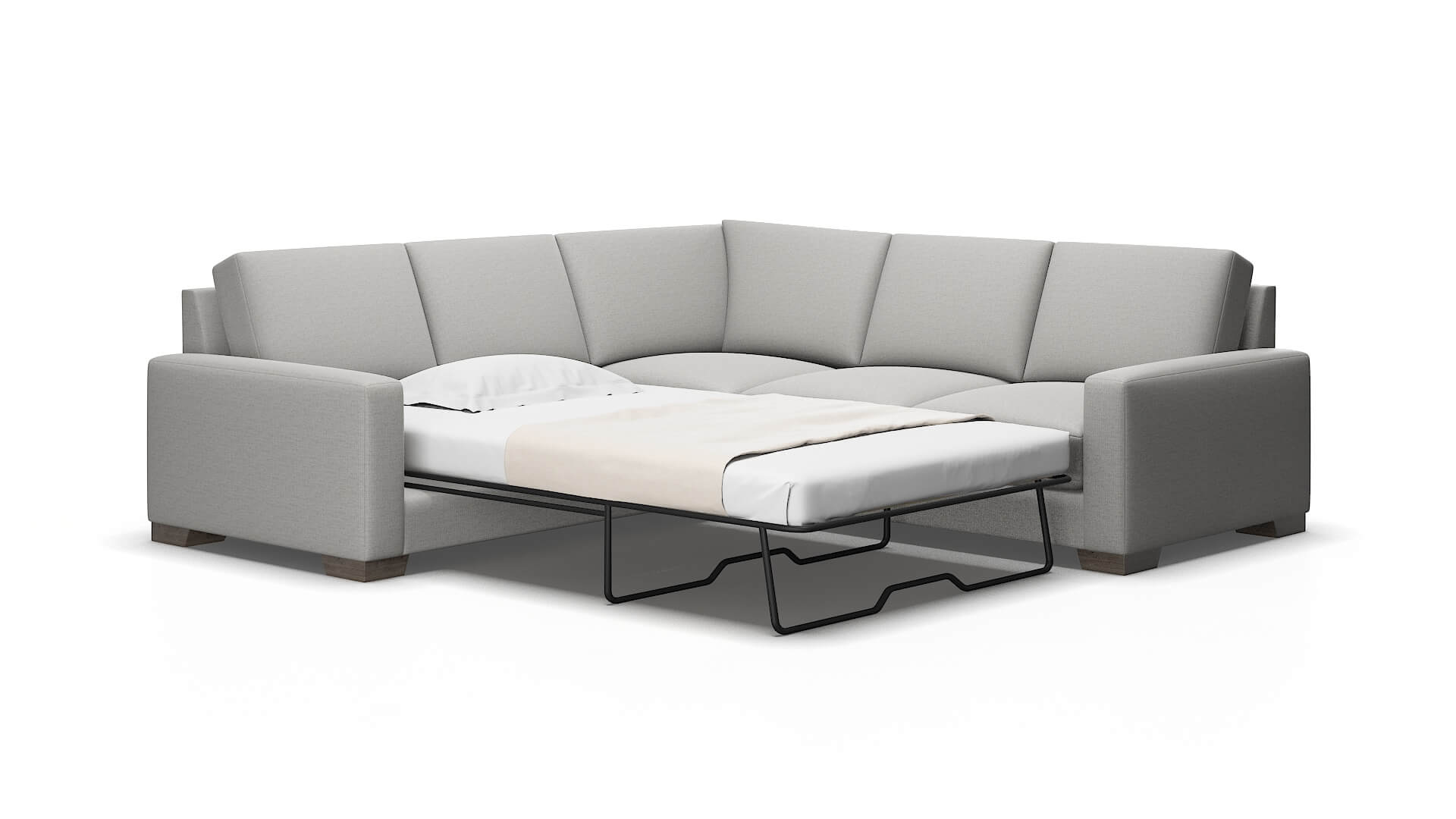 London Urban_d Pepper Sectional Sleeper Espresso legs 2