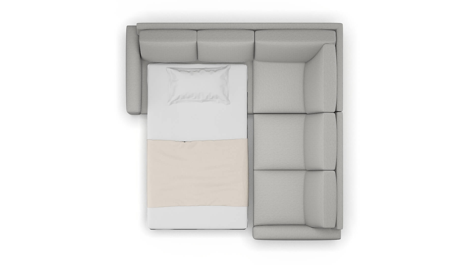 London Urban_d Pepper Sectional Sleeper Espresso legs 3