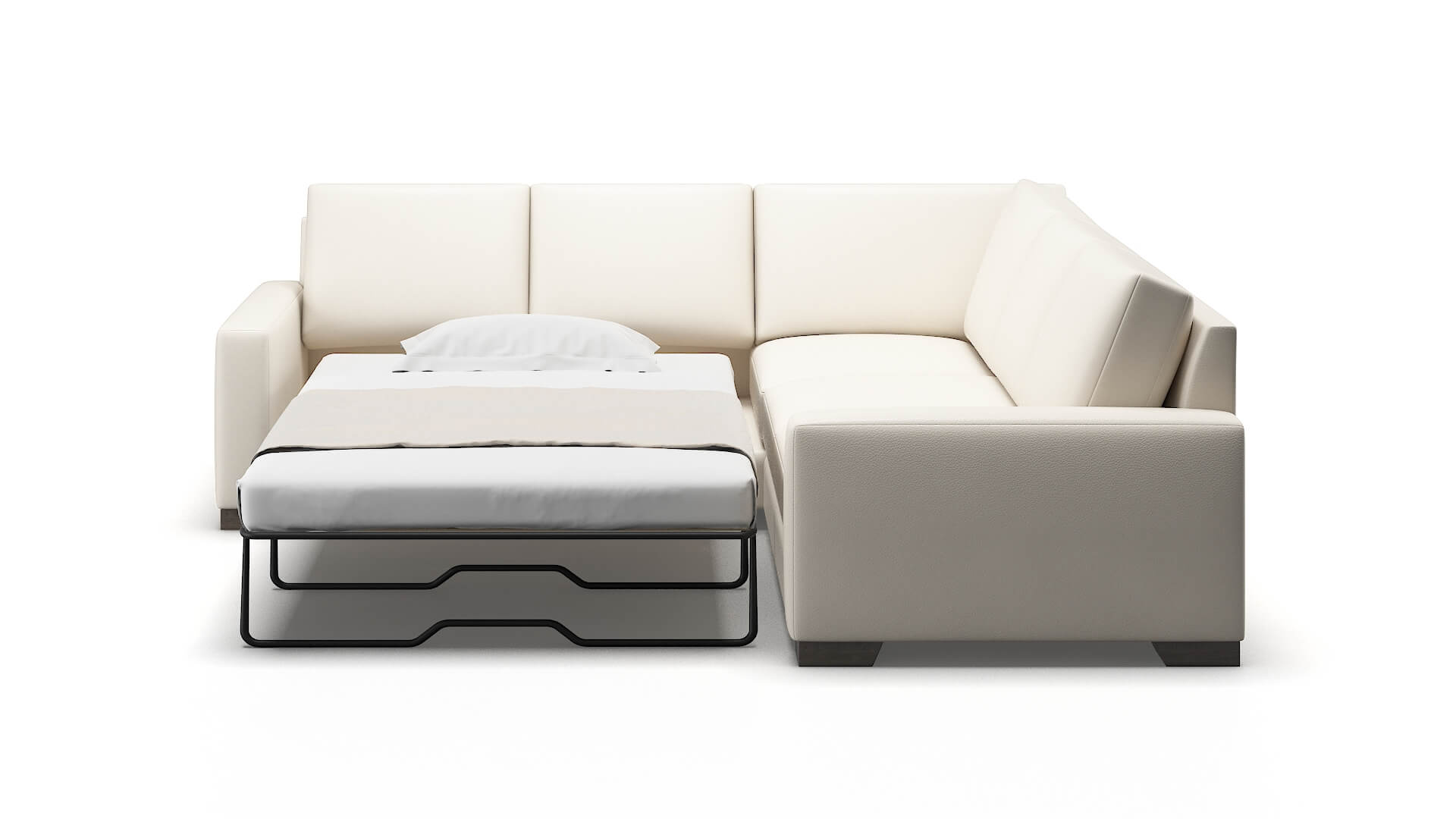 London Urban_d Snow Sectional Sleeper Espresso legs 1