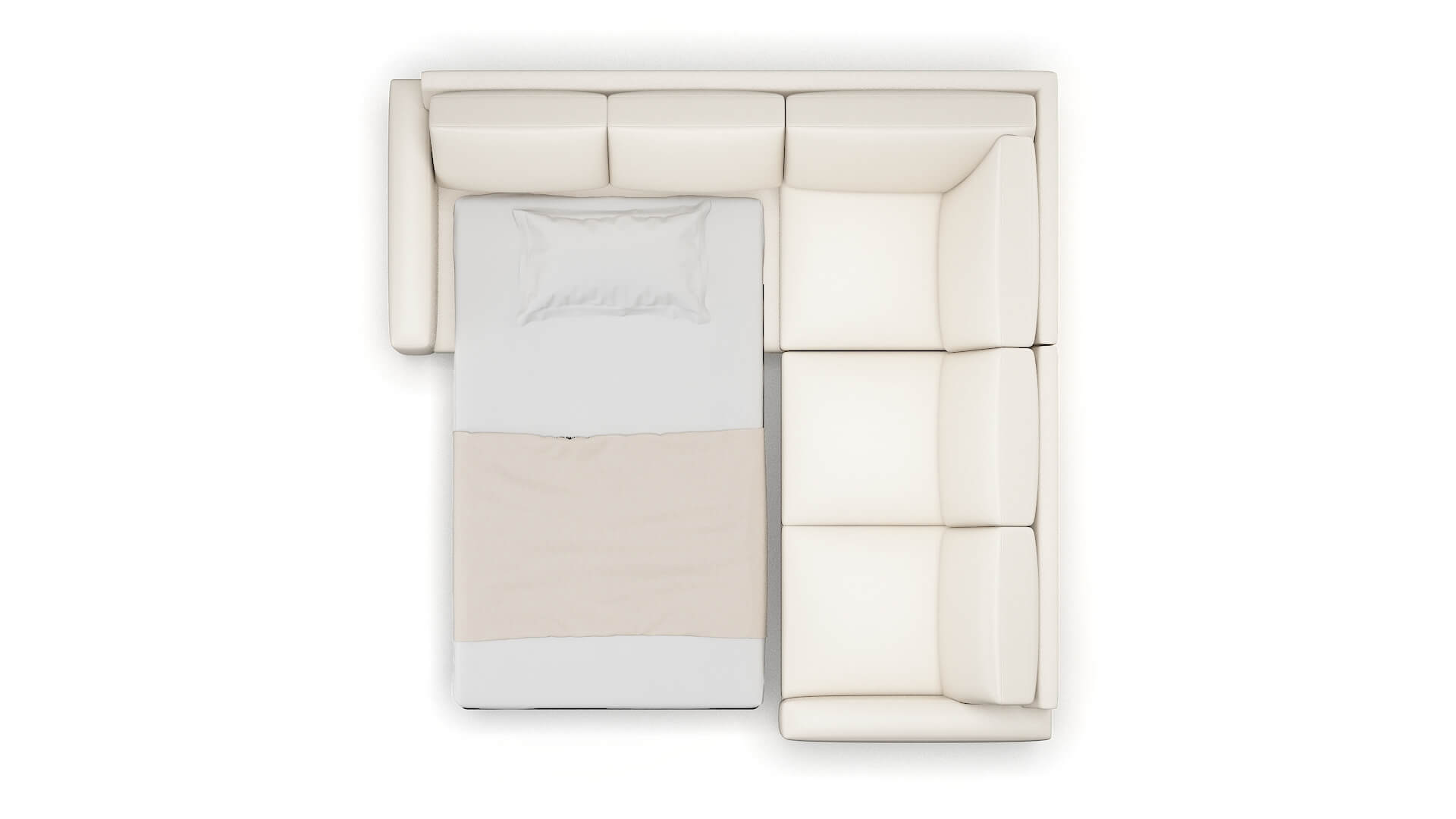 London Urban_d Snow Sectional Sleeper Espresso legs 3