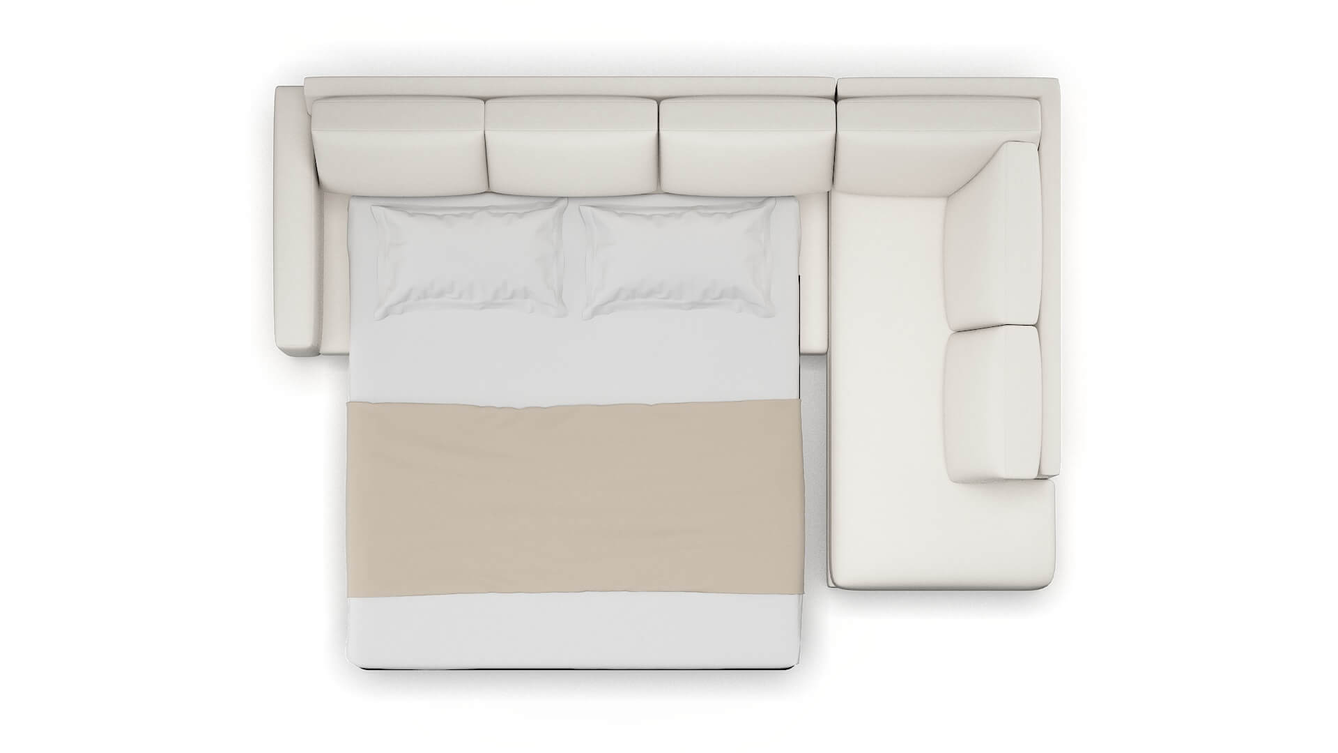 London Venice Eggshell Panel Sleeper Espresso legs 3