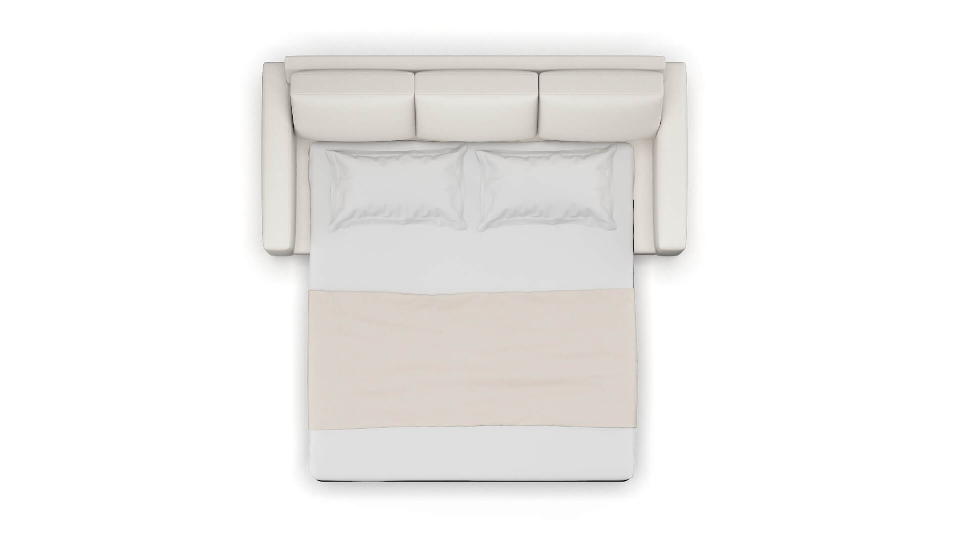 London Venice Eggshell Sofa Sleeper Espresso legs 3