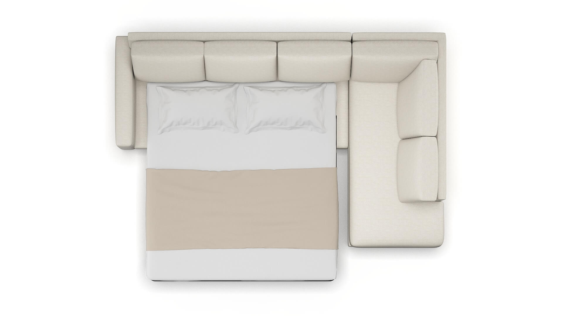 London Venus Cream Panel Sleeper Espresso legs 3