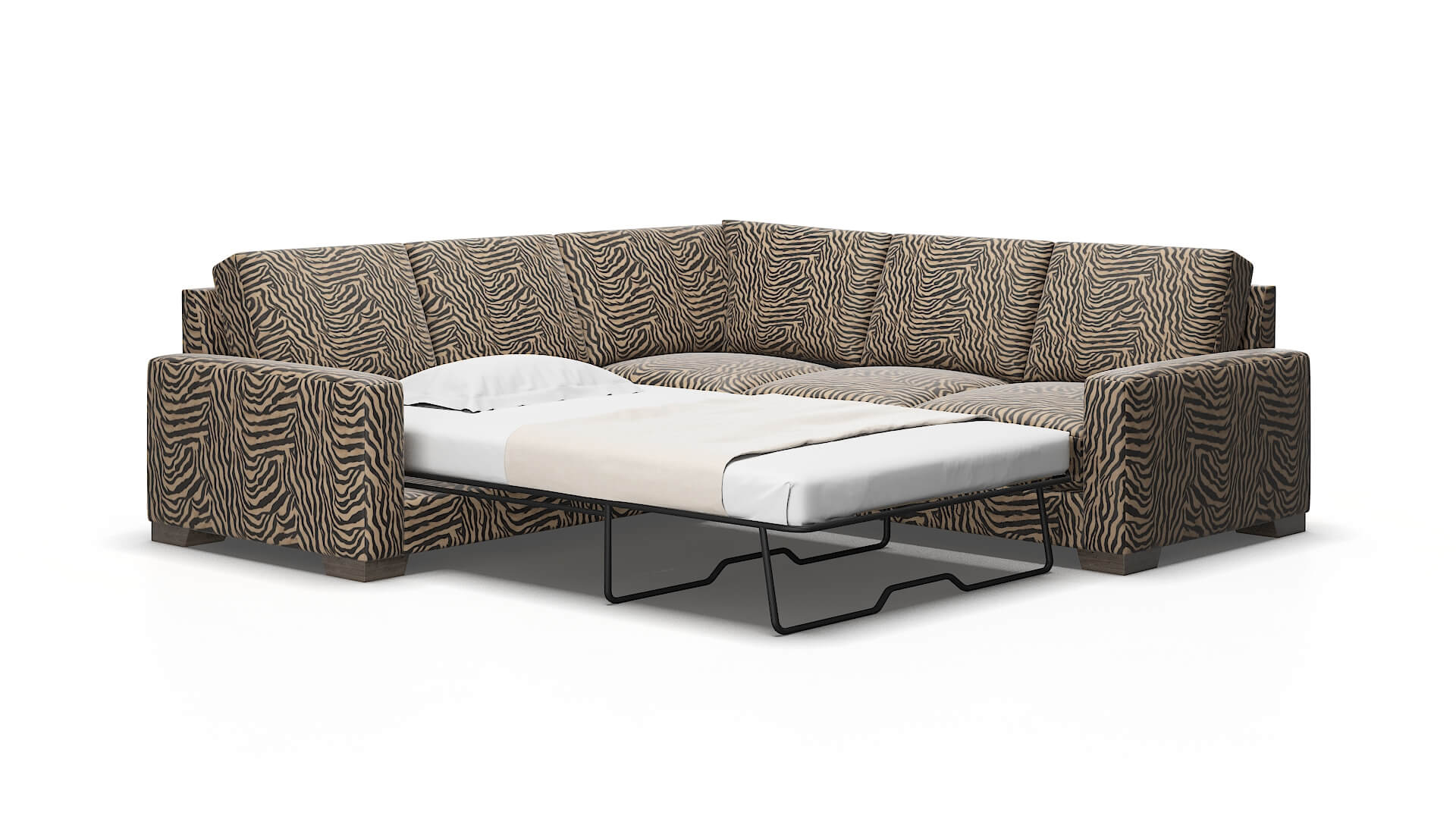 London Zambia coffee Sectional sleeper Espresso Legs  2