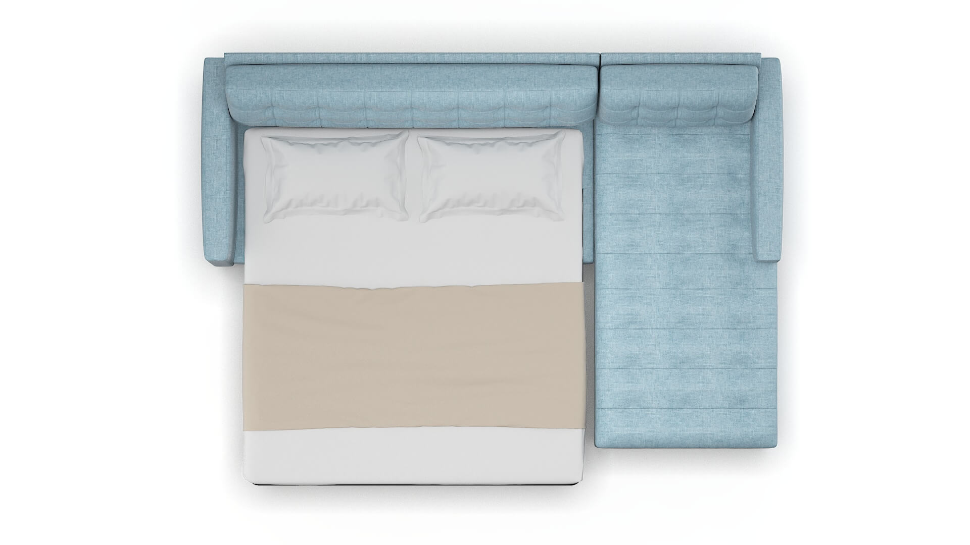 Madrid Atlas Turquoise Panel Sleeper Espresso legs 3