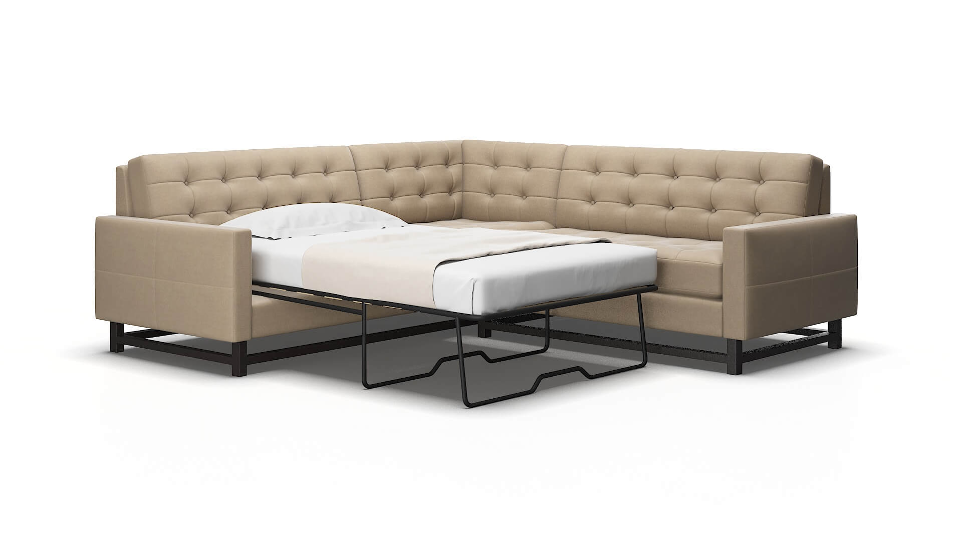 Madrid Avenger Driftwood Sectional Sleeper Espresso legs 2