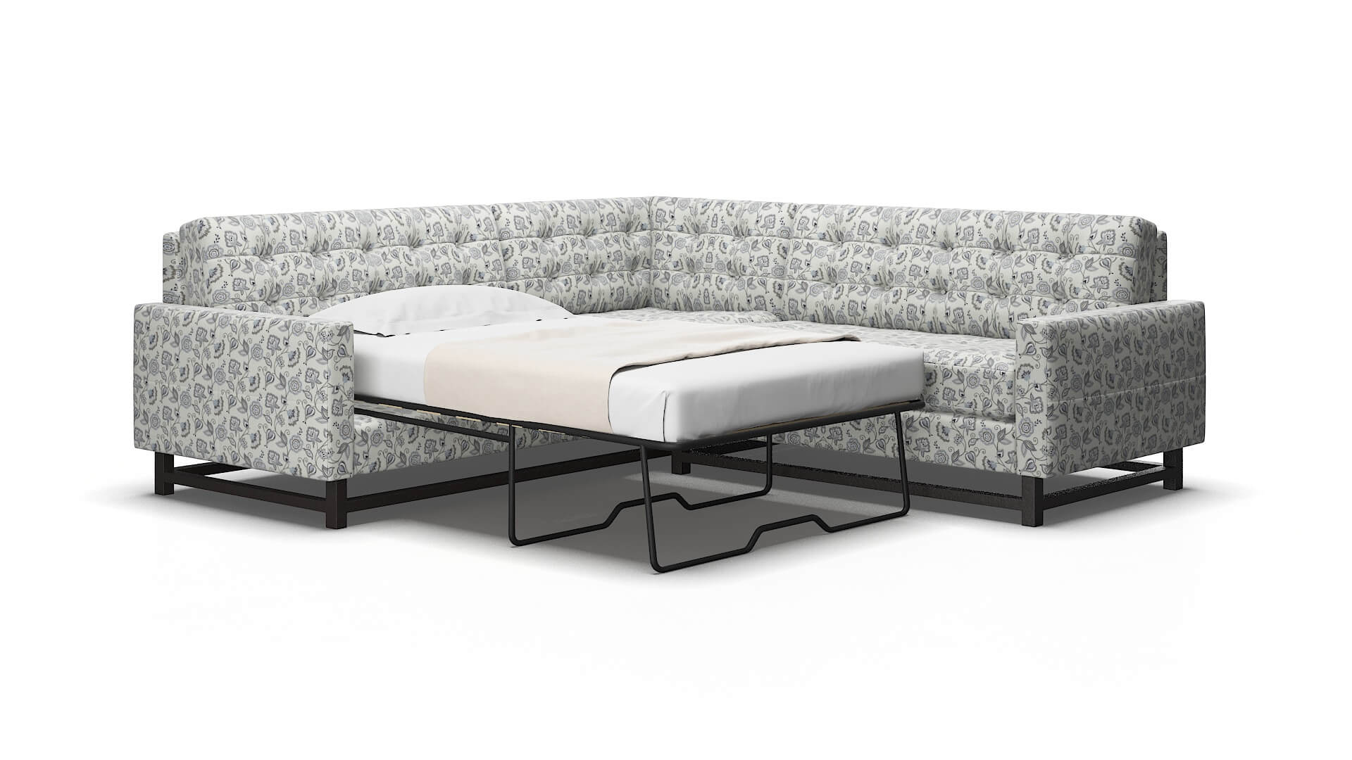 Madrid Avignon Sky Sectional Sleeper Espresso legs 2