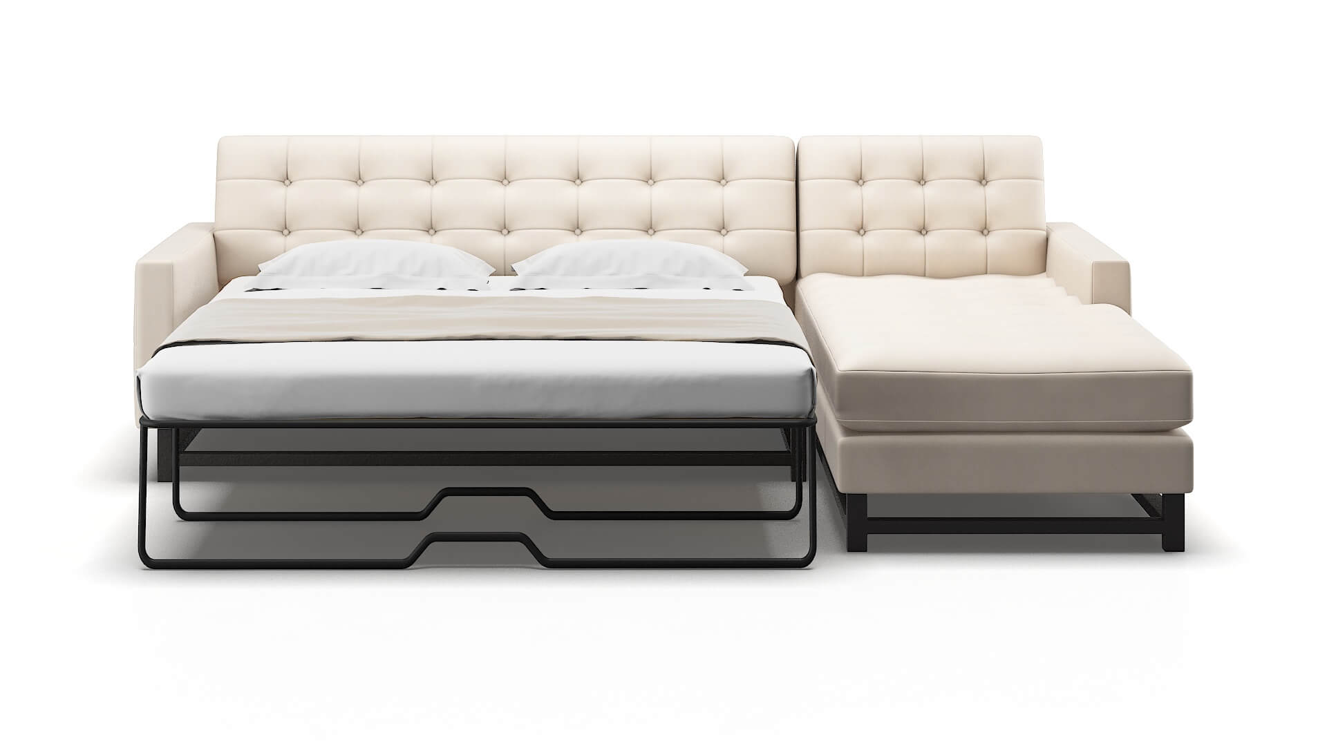 Madrid Bella Buckwheat Panel Sleeper Espresso legs 1