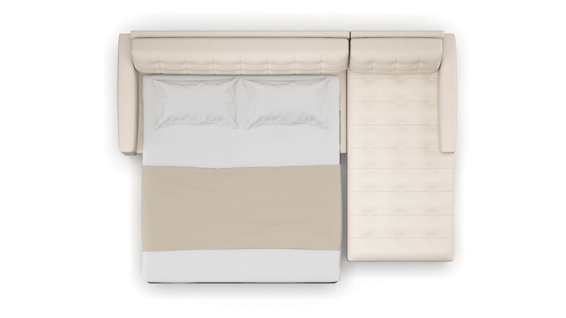 Madrid Bella Buckwheat Panel Sleeper Espresso legs 3