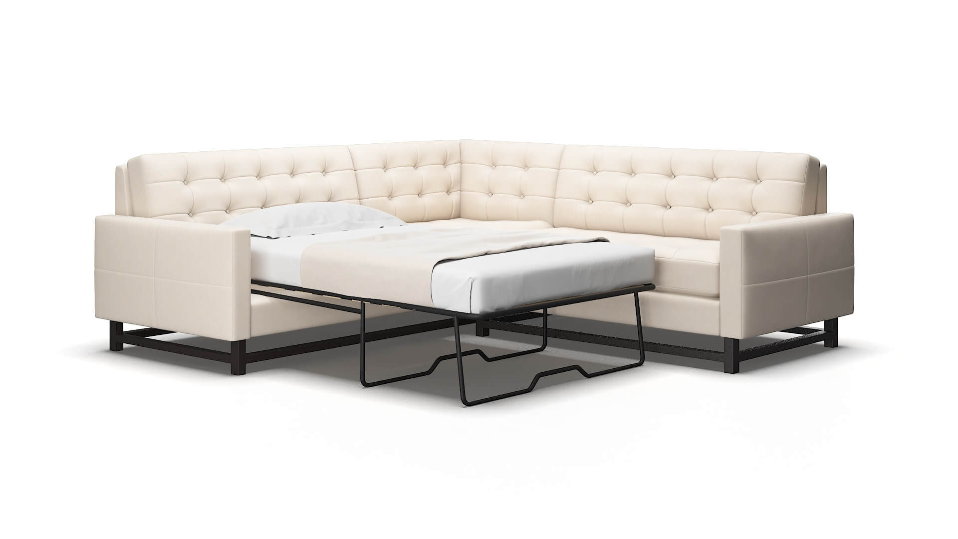 Madrid Bella buckwheat Sectional sleeper Espresso Legs  2