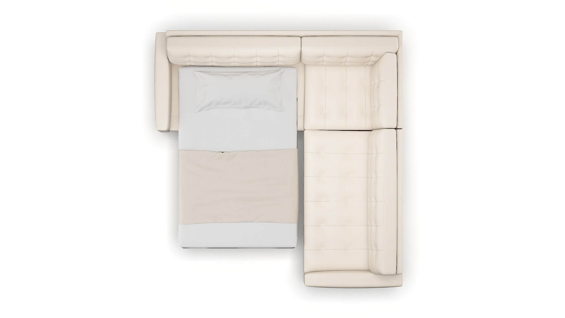 Madrid Bella Buckwheat Sectional Sleeper Espresso legs 3