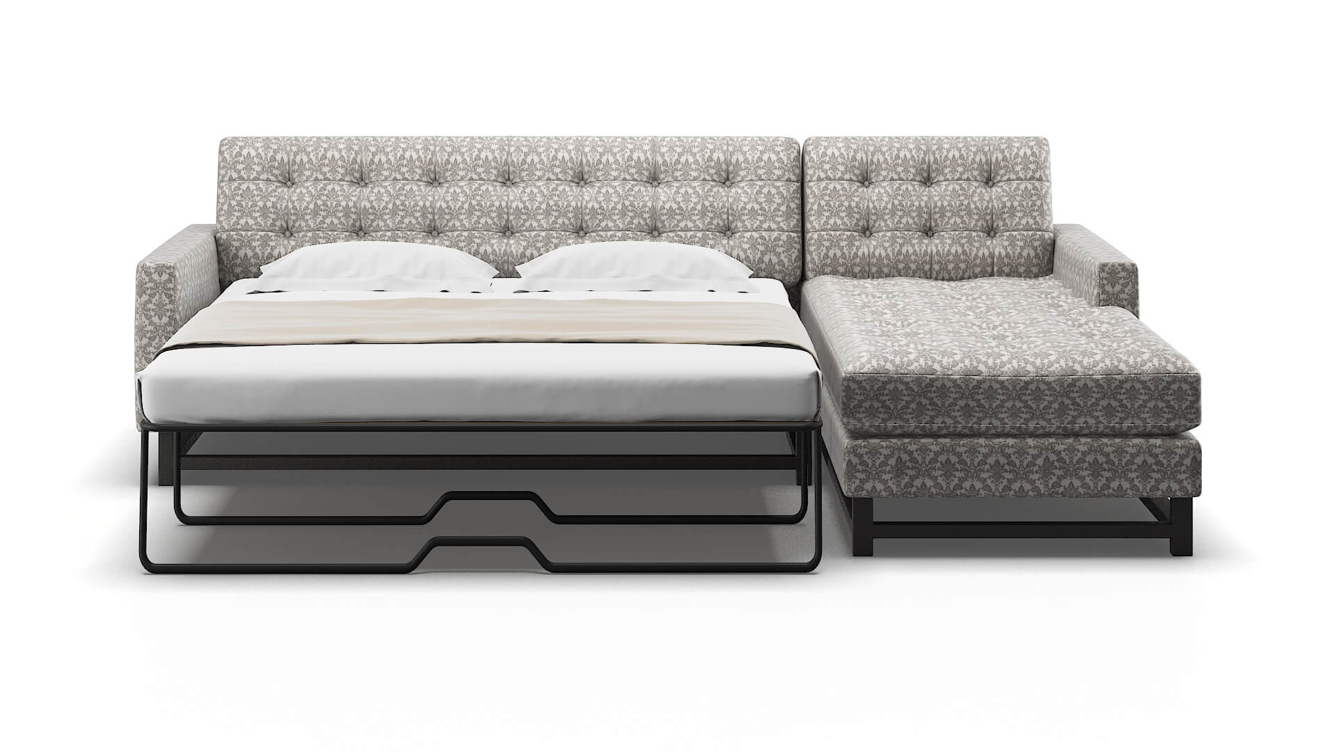 Madrid Bergamo Dove Panel Sleeper Espresso legs 1