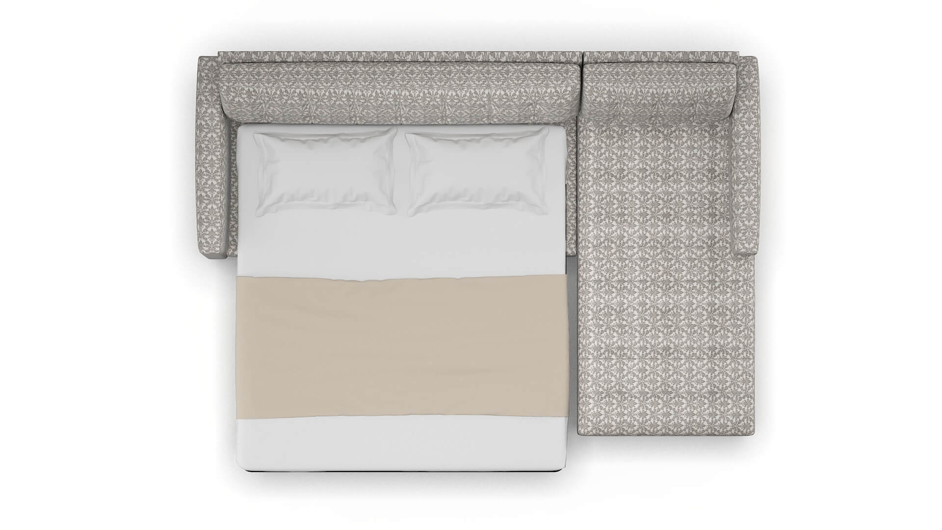 Madrid Bergamo Dove Panel Sleeper Espresso legs 3