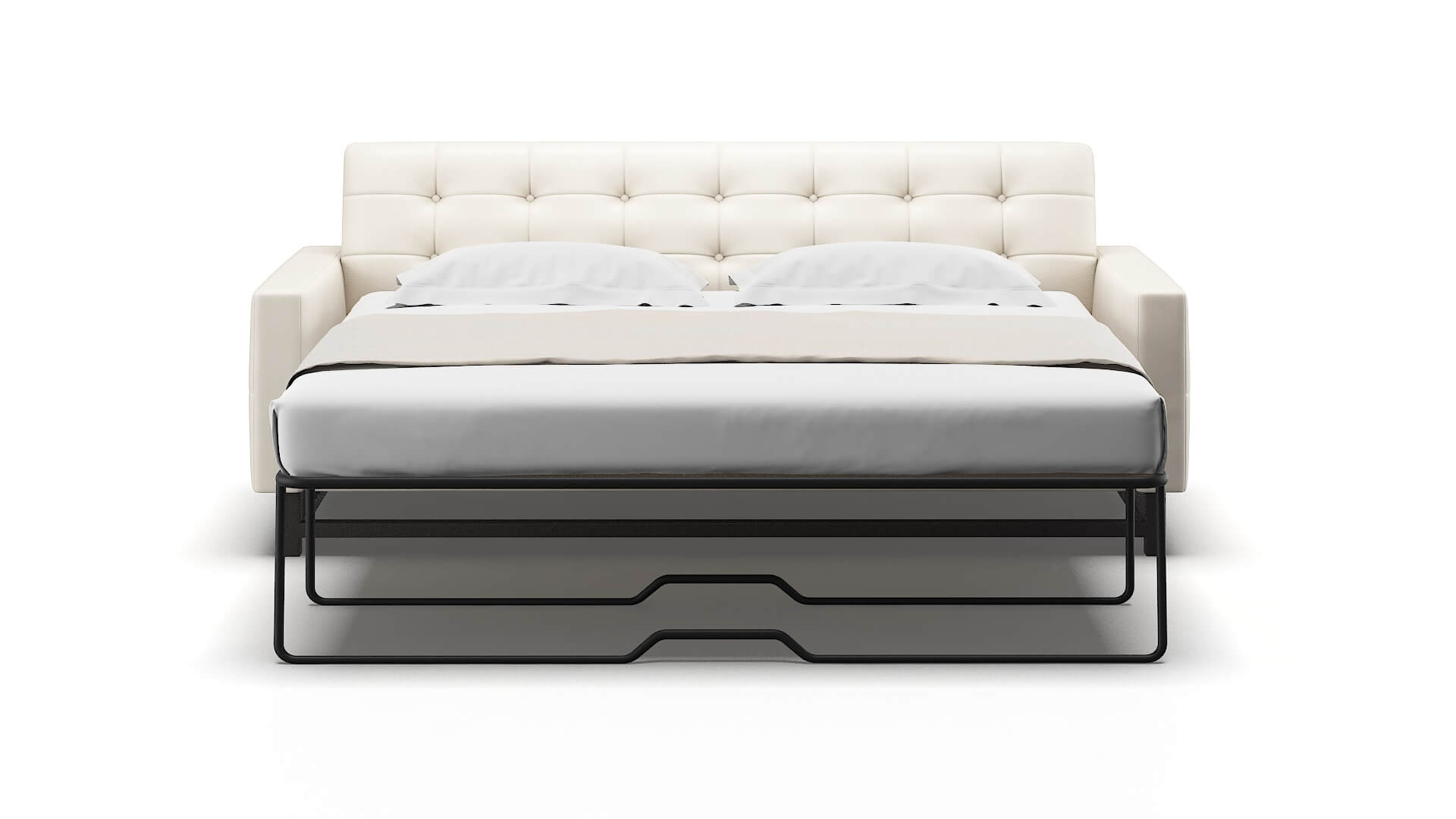 Madrid Blanche Milky Sofa Sleeper Espresso legs 1