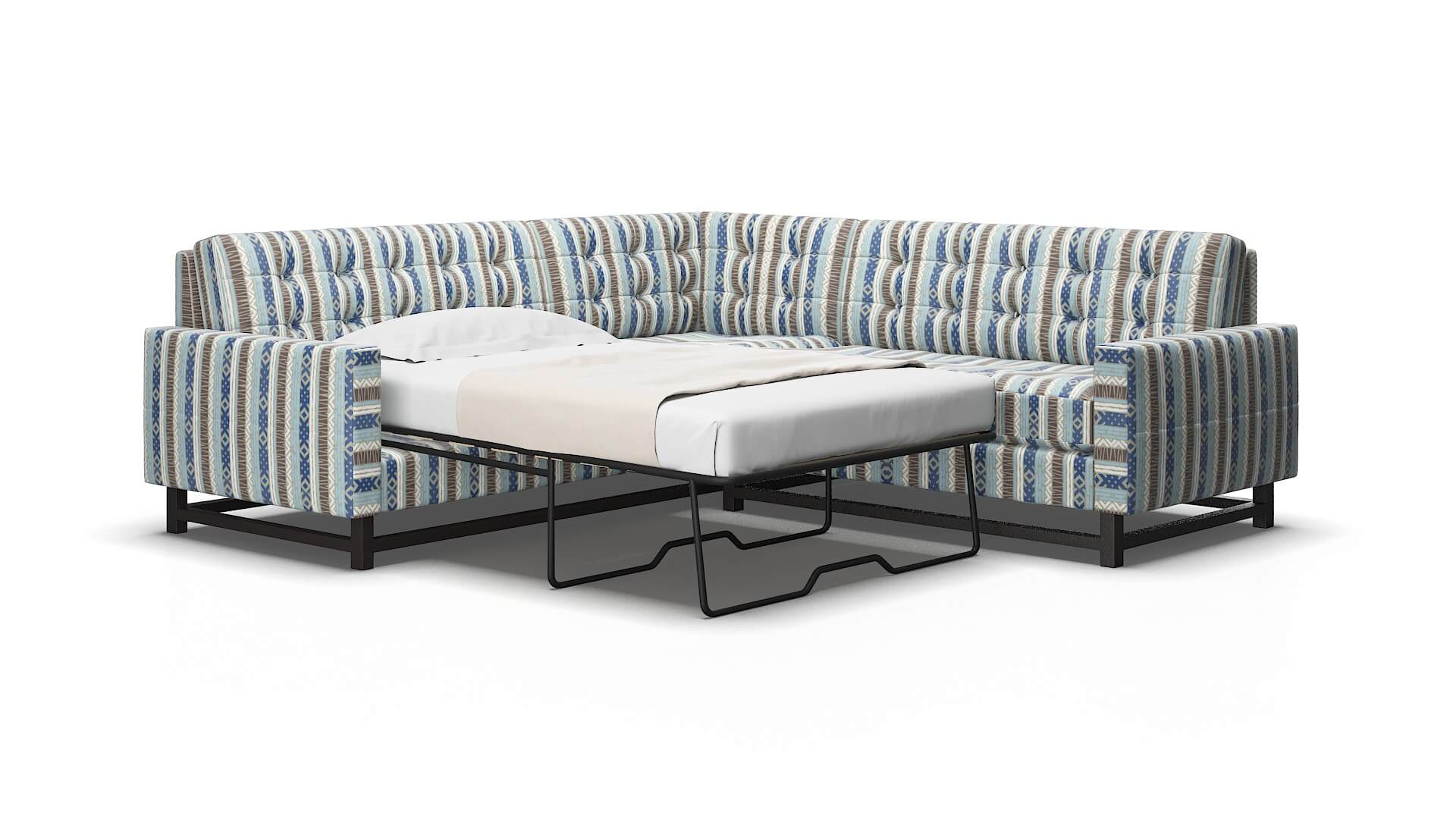 Madrid Bodhi indigo Sectional sleeper Espresso Legs  2