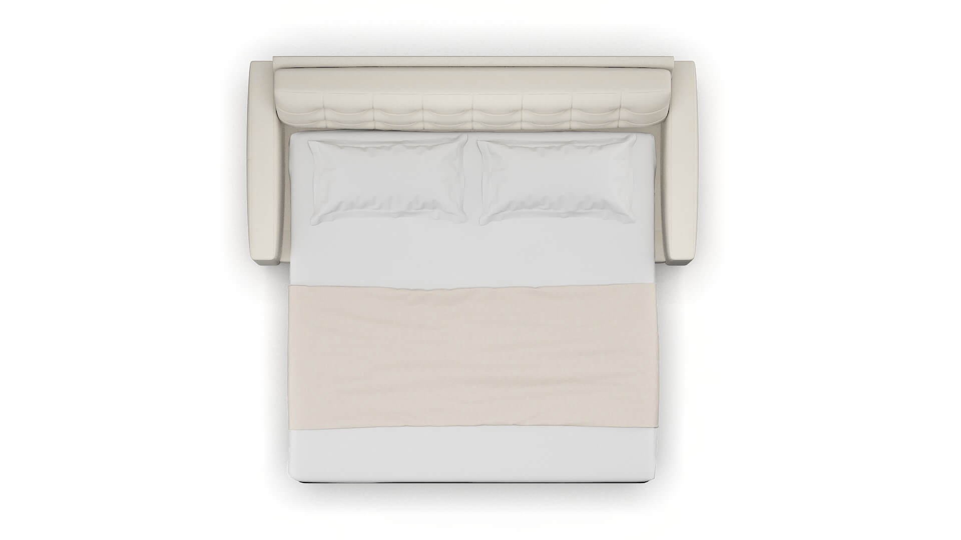 Madrid Bungalow Ivory Sofa Sleeper Espresso legs 3