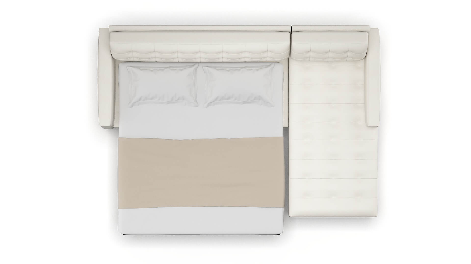 Madrid Chance Bone Panel Sleeper Espresso legs 3