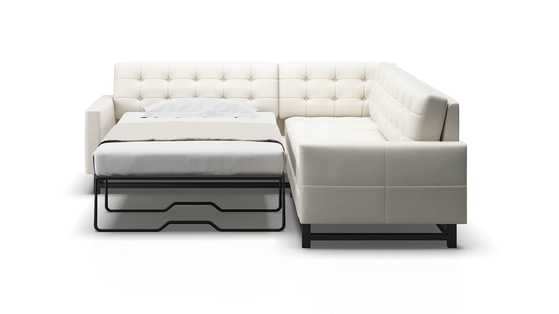 Madrid Chance Bone Sectional Sleeper Espresso legs 1